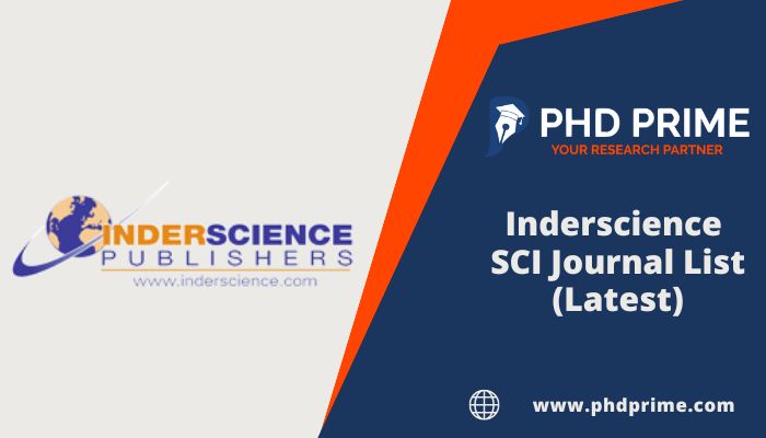 Complete Inderscience SCI Journal List