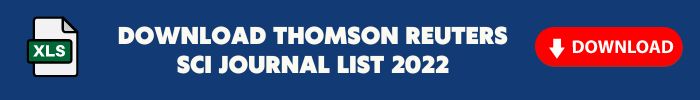 Latest Thomson Reuters SCI Journal List 2022