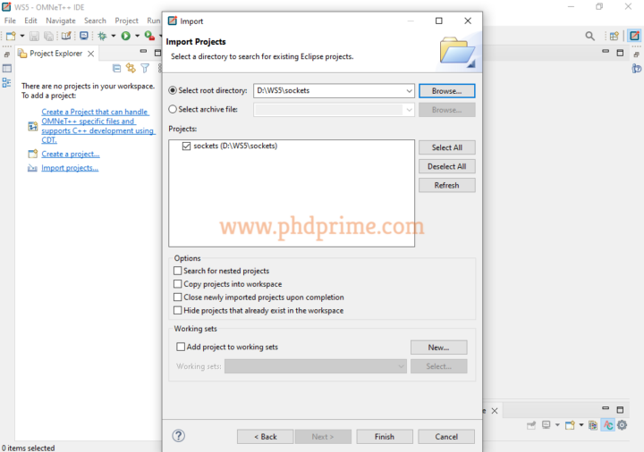Essential Phases of Opening a Project in OMNeT++