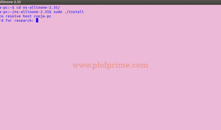 Executing Ns2 Installation in Windows 10